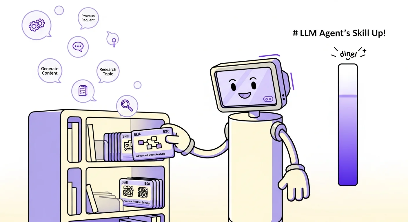 Illustration for: SkillOS Trains LLM Agents to Curate Reusable Skills